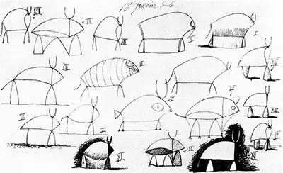 Bull Study 1946 Pablo Picasso
